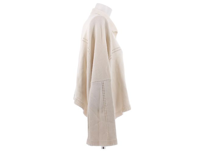 Loewe Pulô de cor creme em cashmere e algodão Bege - vista 3