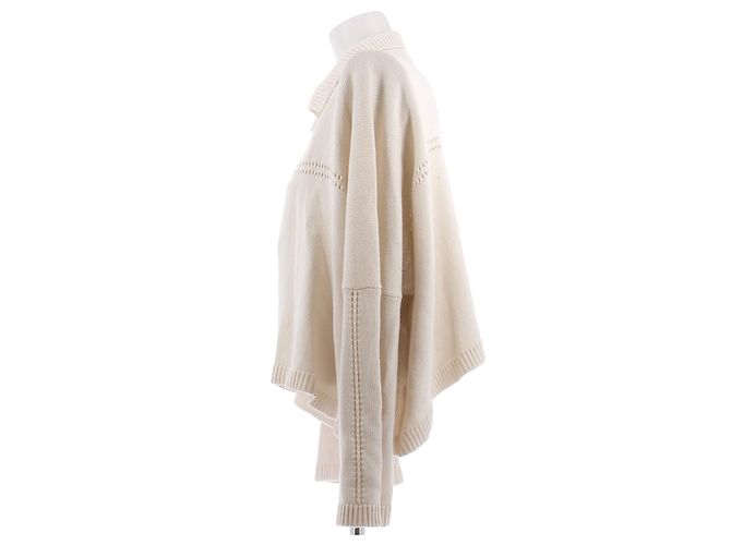 Loewe Pulô de cor creme em cashmere e algodão Bege - vista 4