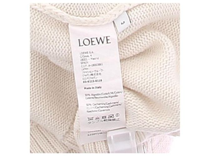 Loewe Pulô de cor creme em cashmere e algodão Bege - vista 5