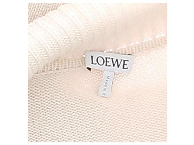 Loewe Pulô de cor creme em cashmere e algodão Bege - vista 6