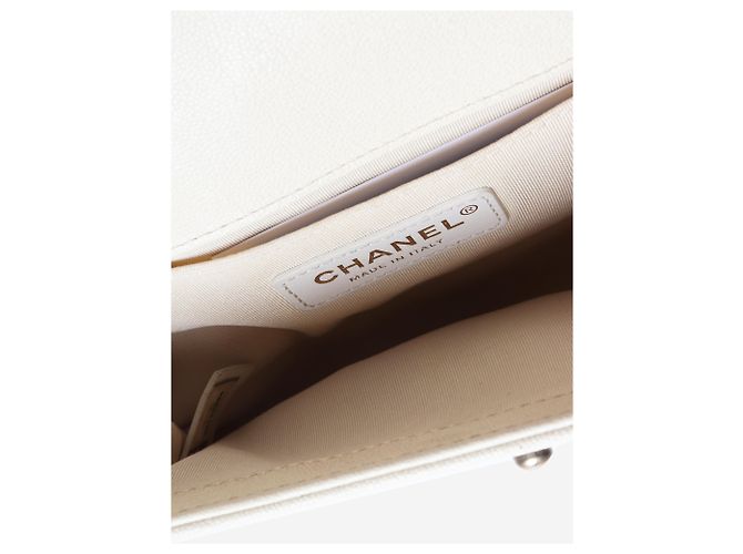 Chanel Mini Boy Bag Creme Roh - Ansicht 11