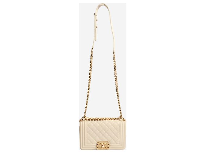 Chanel Mini Boy Bag Creme Roh - Ansicht 2