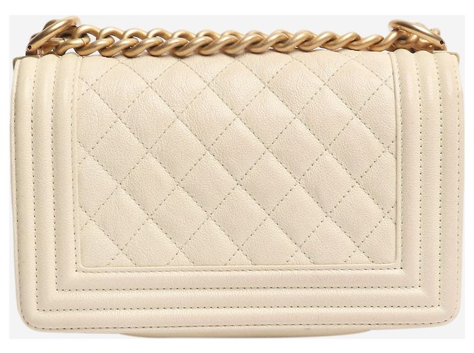 Chanel Mini Boy Bag Creme Roh - Ansicht 4