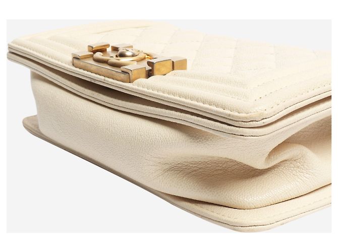 Chanel Mini Boy Bag Creme Roh - Ansicht 5