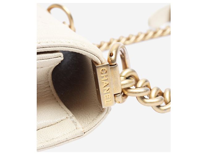Chanel Mini Boy Bag Creme Roh - Ansicht 6