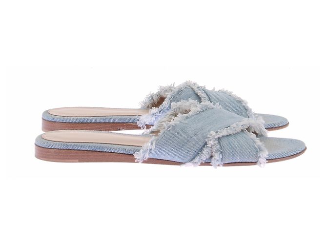 Gianvito Rossi Sandali in denim blu - vista 3