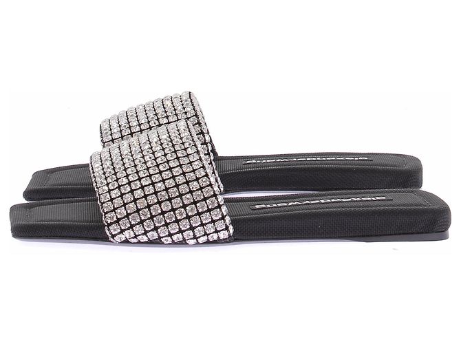 Alexander Wang Sandali neri con strass Nero - vista 3