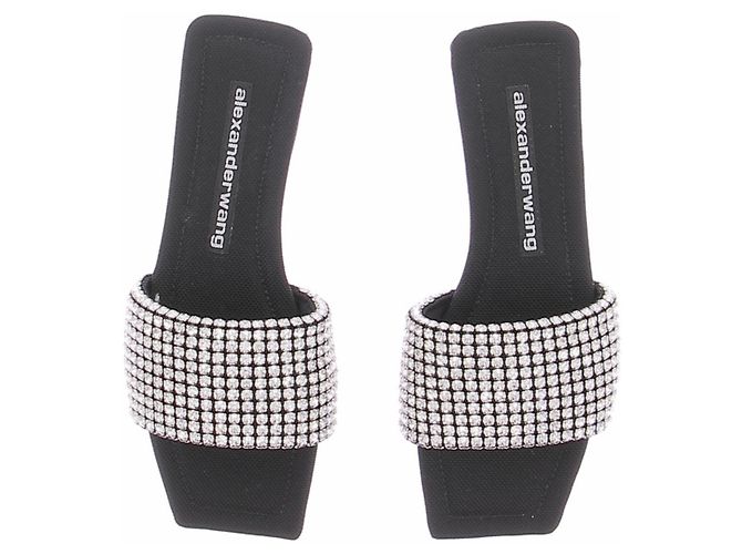 Alexander Wang Sandali neri con strass Nero - vista 6