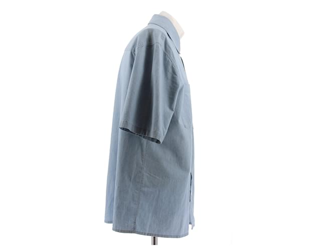 Autre Marque Camicia blu a maniche corte - vista 3