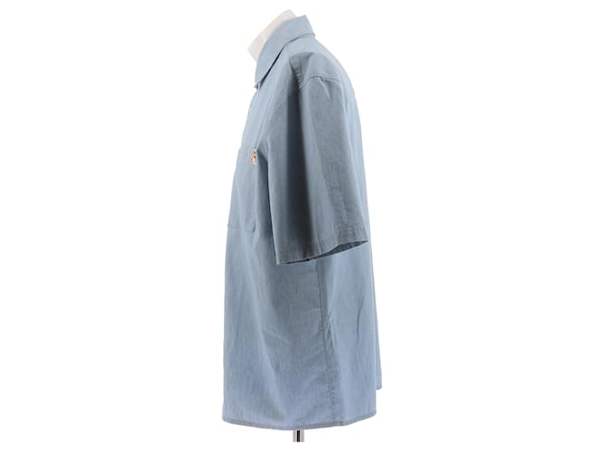Autre Marque Camicia blu a maniche corte - vista 4