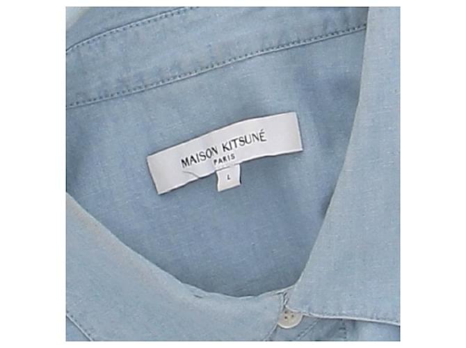 Autre Marque Camicia blu a maniche corte - vista 5