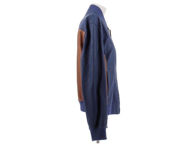 Loewe Lederjacke blau und braun - Ansicht 3