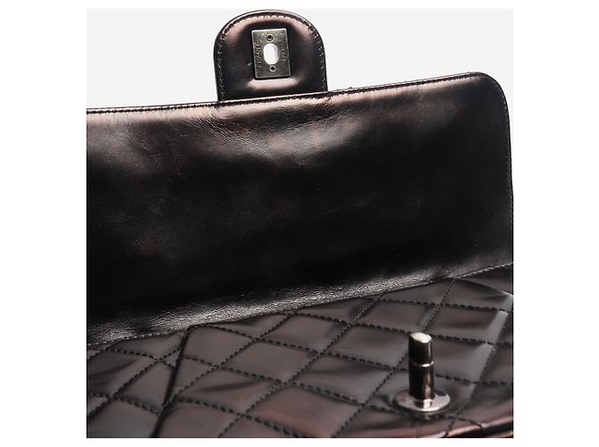Chanel Borsa flap trapuntata in agnello nero 2015 - vista 6