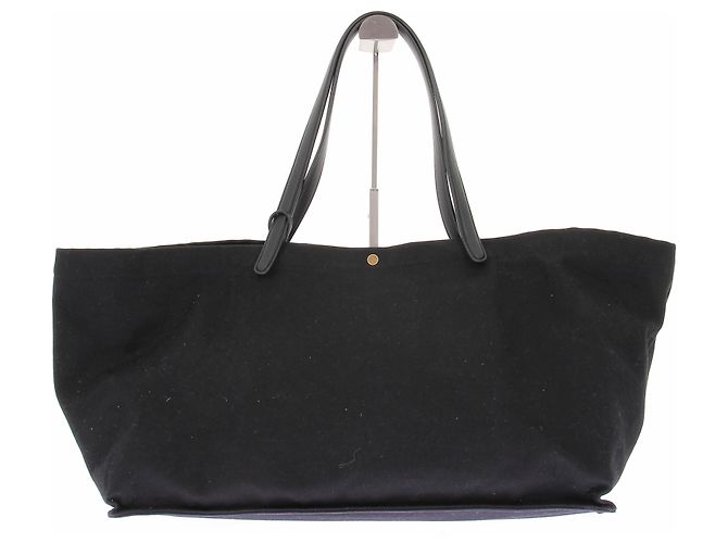 Borsa tote in tela nera The Row Nero - vista 2