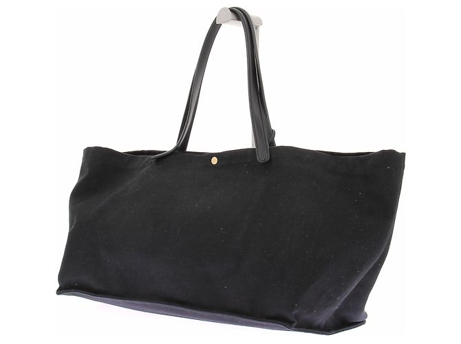 Borsa tote in tela nera The Row Nero - vista 3