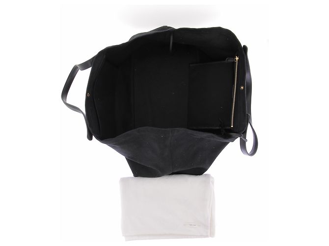 Borsa tote in tela nera The Row Nero - vista 6