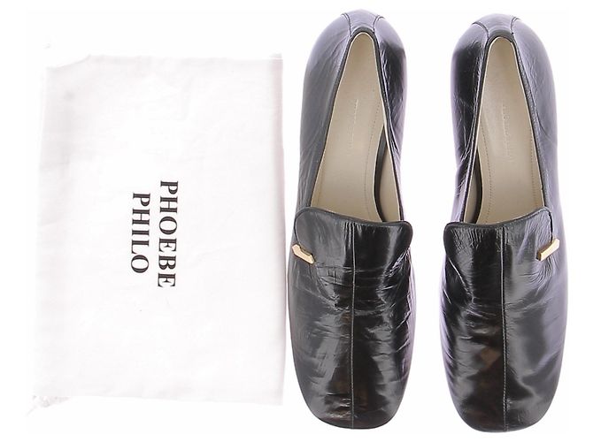 Phoebe Philo Mocassins à talons marron Noir - vue 6