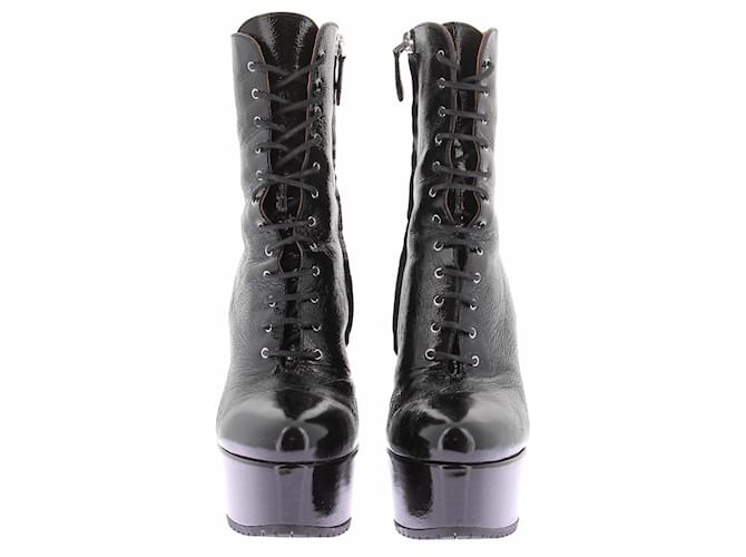 Alaïa Botas de charol negro - vista 2