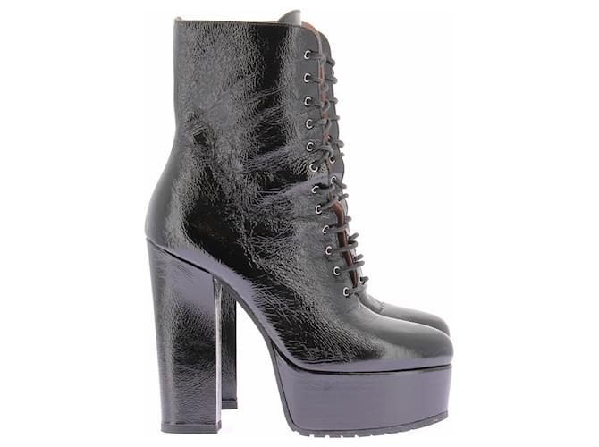 Alaïa Botas de charol negro - vista 5