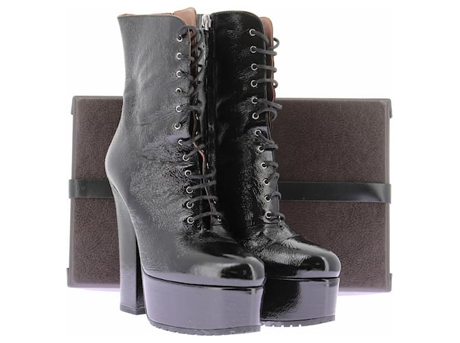 Alaïa Botas de charol negro - vista 7
