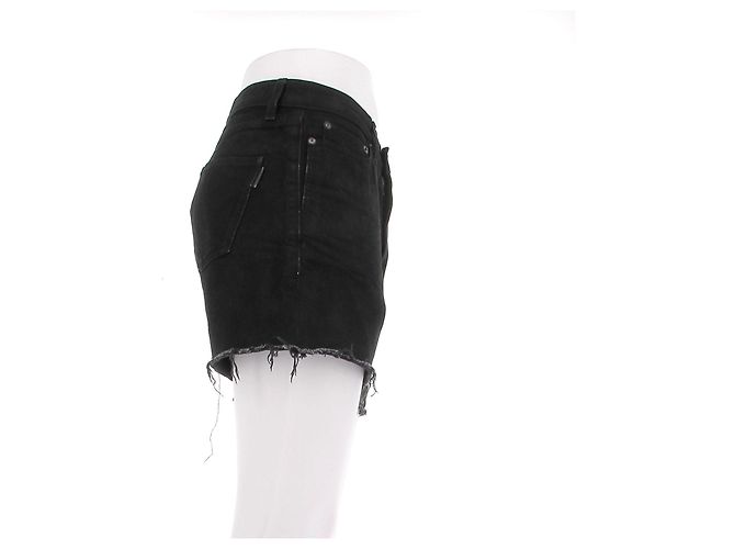 Shorts de mezclilla negros Saint Laurent - vista 3