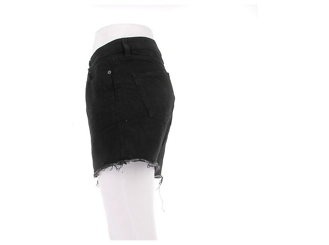 Shorts de mezclilla negros Saint Laurent - vista 4