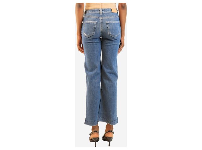 Paige Jeans Blue Leenah wide-leg jeans - size UK 6 - view 3