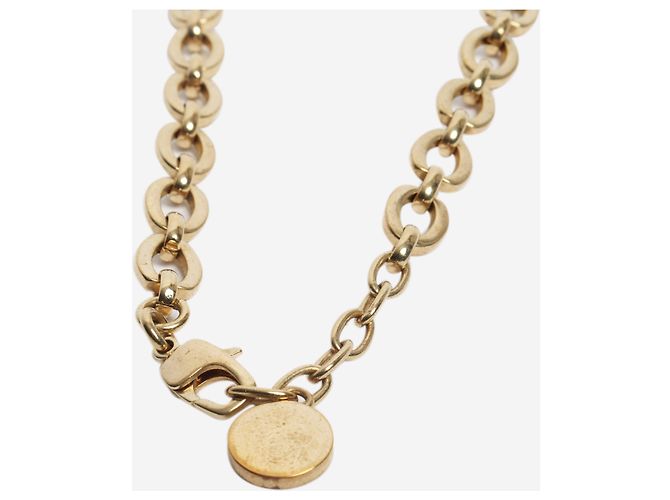 Versace Collar con colgante de moneda de oro Dorado - vista 3