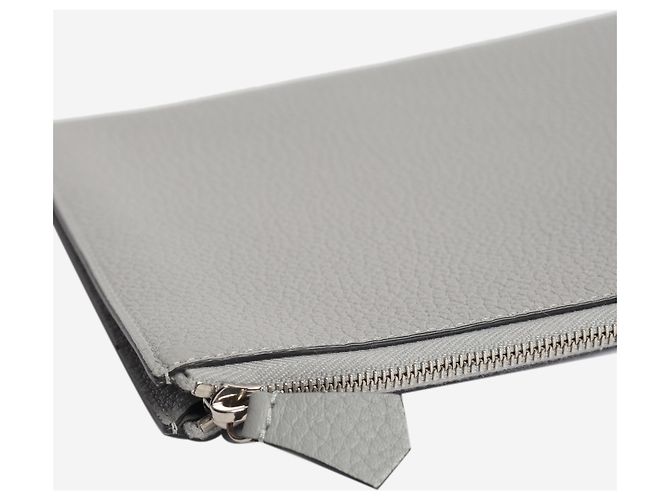 Moynat Pochette in pelle con zip grigia Grigio - vista 6
