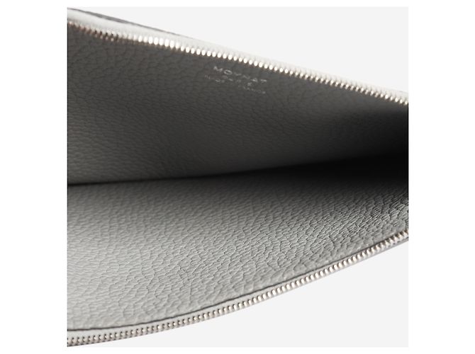 Moynat Pochette in pelle con zip grigia Grigio - vista 7