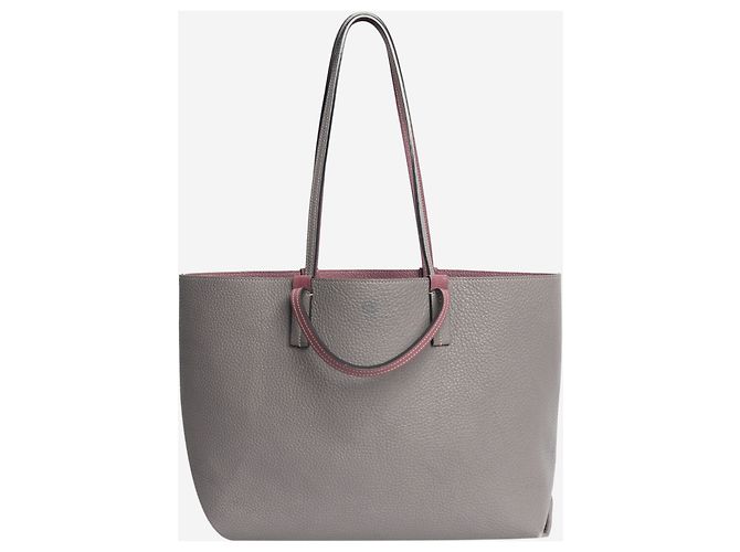 Moynat Grauer Leder-Tote-Bag - Ansicht 3