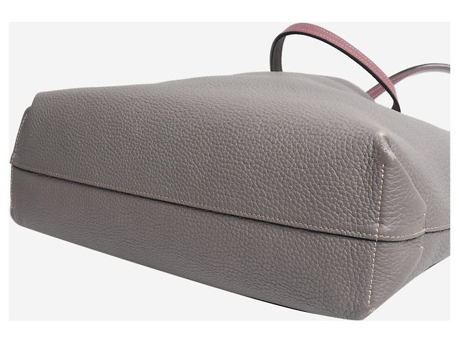 Moynat Grauer Leder-Tote-Bag - Ansicht 4