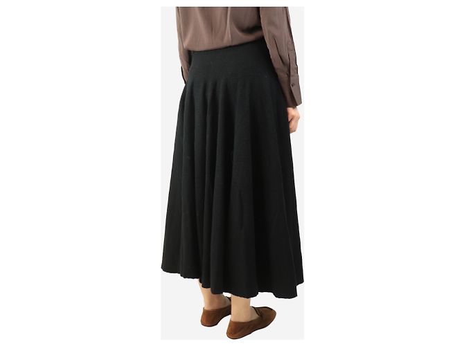 Marni Falda midi de lana negra - talla UK 10 Negro - vista 3