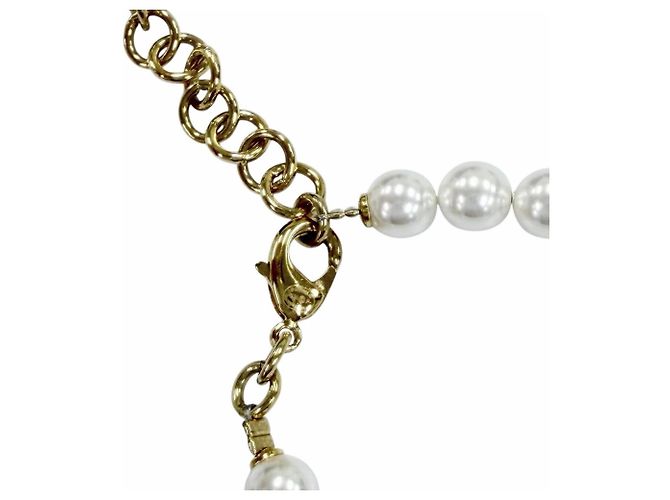Bracciale charm Chanel Coco Mark Heart Faux Pearl D'oro - vista 6