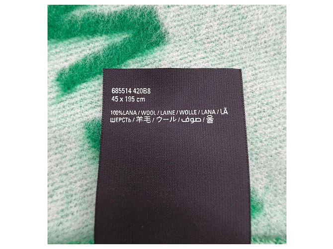 Stola in lana verde Balenciaga - vista 6