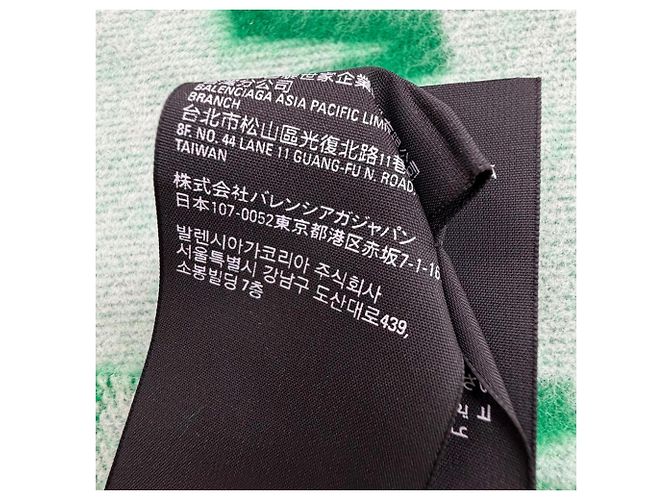 Stola in lana verde Balenciaga - vista 7
