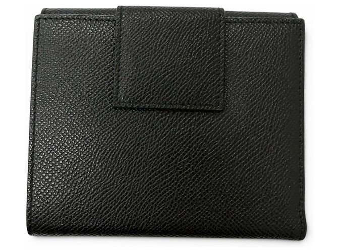 Bulgari Portafoglio compatto Bvlgari in pelle con clip logo - vista 3