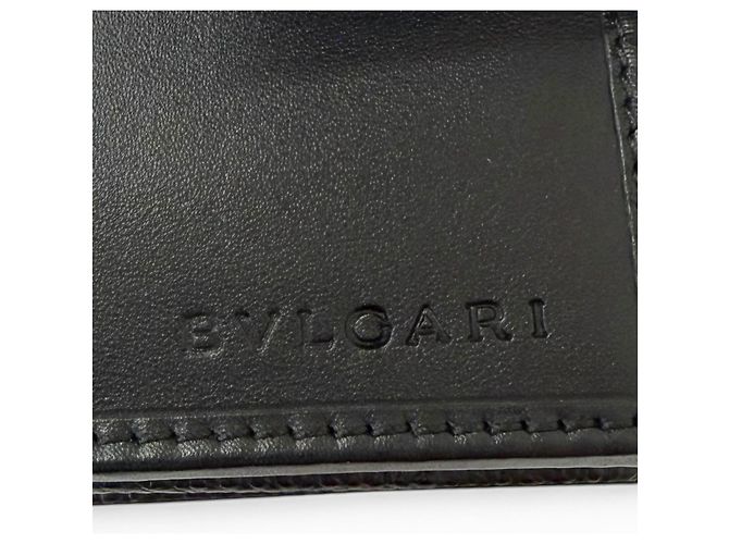 Bulgari Portafoglio compatto Bvlgari in pelle con clip logo - vista 9
