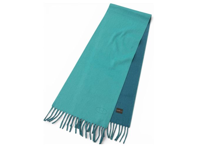 Stola in cashmere color turchese Hermès - vista 3