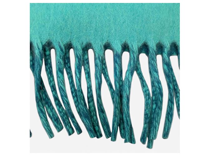Stola in cashmere color turchese Hermès - vista 5