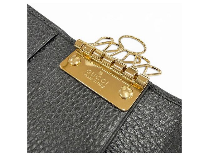 Portachiavi in pelle Double G Gucci Nero - vista 10