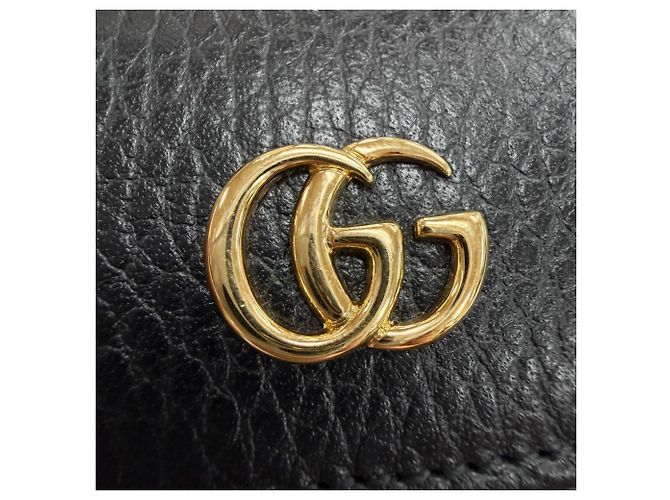Portachiavi in pelle Double G Gucci Nero - vista 7