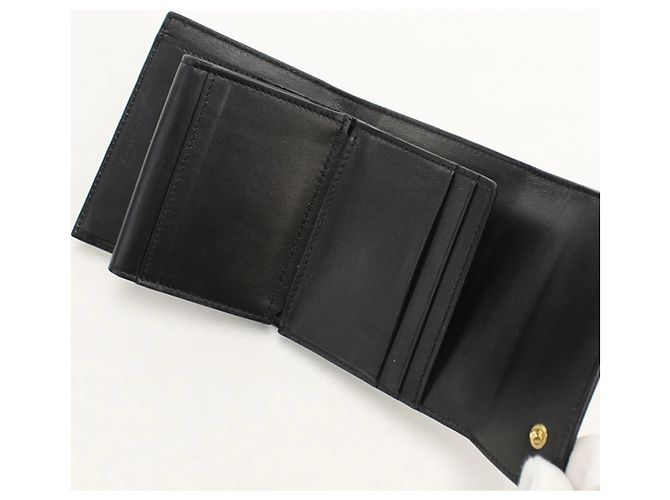 Céline Celine Tri-fold Wallet Black - view 3