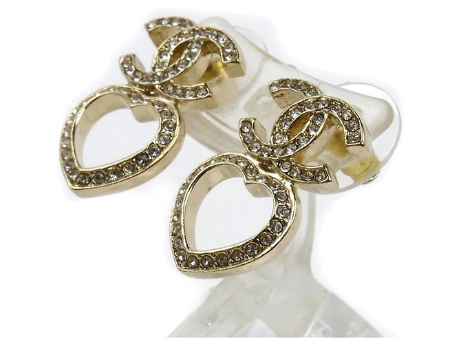 Orecchini Coco Mark Heart placcati oro Chanel - vista 2
