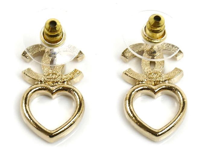 Orecchini Coco Mark Heart placcati oro Chanel - vista 3