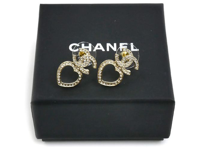 Orecchini Coco Mark Heart placcati oro Chanel - vista 5