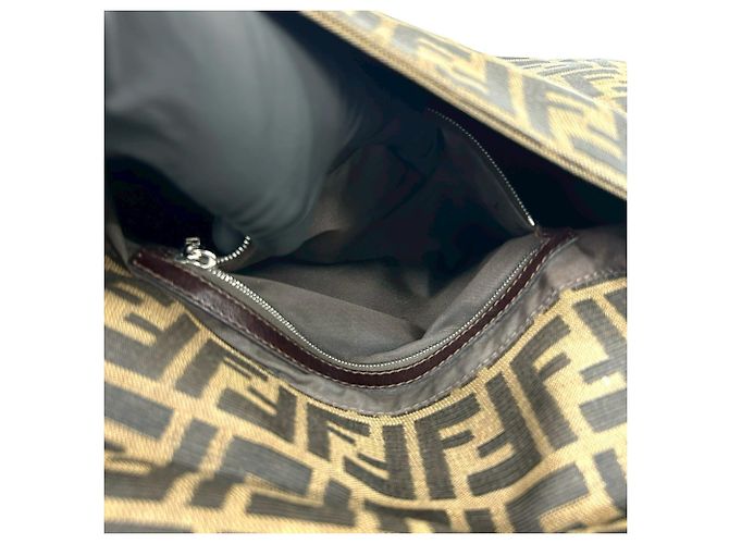 Fendi Mamma Bucket Tasche Zucca FF Logo Muster Braun Schwarz Khaki - Ansicht 10