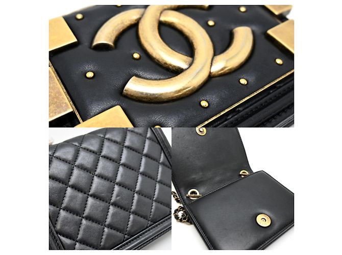 Borsa a tracolla Chanel Lego Boy da donna Nero - vista 7