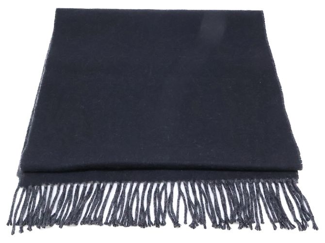 Hermès Stola in cashmere HERMES Recto Verso nera e grigia Marrone Nero - vista 3