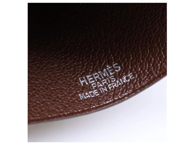 Hermès HERMES Hermes □C stamp Clochette Leather Long Necklace Marrone - vista 7